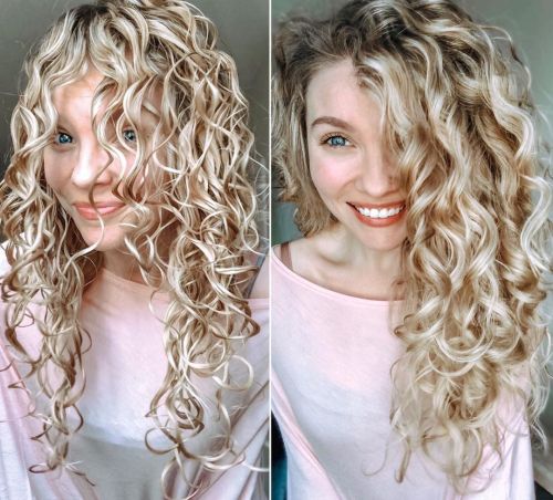 Curly Hair Before and After Breaking the Cast