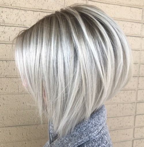 Rounded Stacked Silver Bob
