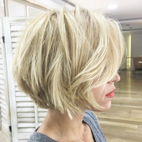 Short Blonde Bob With Layers For Fine Hair