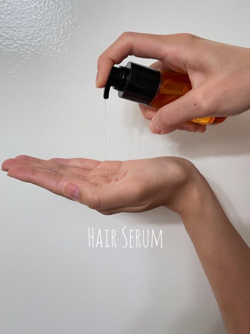 Hair Serum Application
